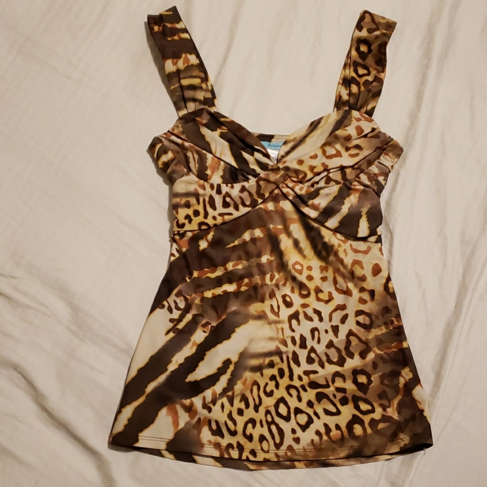 Marciano Animal Print Nylon/ Spandex Top